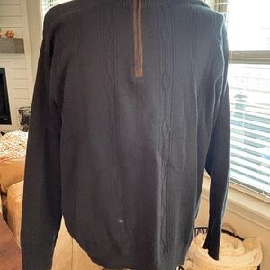 Alex Cannon Men's Charcoal Quarter Zip Sweater
